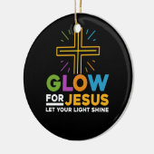 Glow für Jesus Ließ dein Licht Shine Faith Cross c Keramik Ornament (Links)