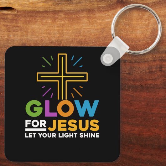 Glow für Jesus Ließ dein Licht Shine Faith Cross c Schlüsselanhänger (Rückseite)