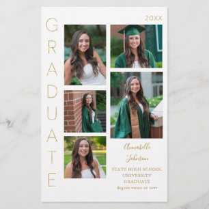 Glow- G & White Graduate 6 Foto MED Flyer
