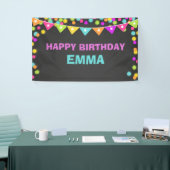 Glow Geburtstag Banner Disco Party Neonlasertag (Messeveranstaltung)