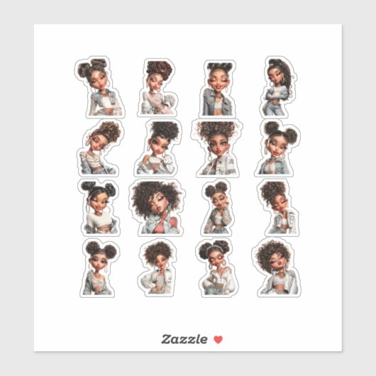 Glow Getter 16 Editorial Stickers Aufkleber (Blatt)