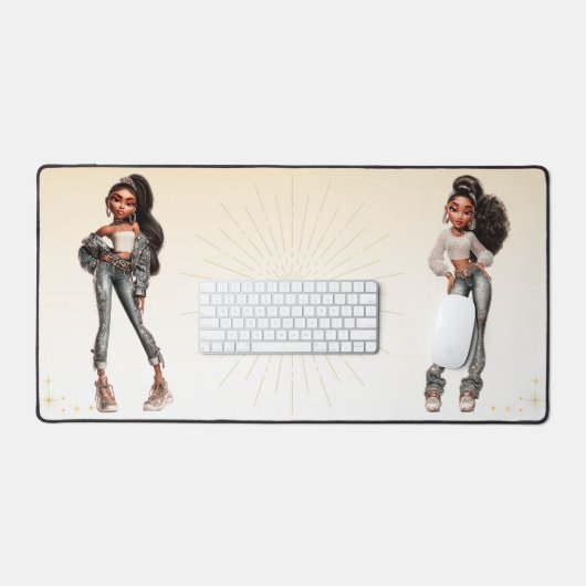 Glow Getter Mousepad | Confident Glam Desk Mat Schreibtischunterlage (Tastatur & Maus)