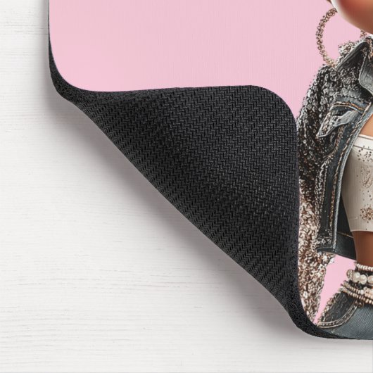 Glow Getter Mousepad | Sparkle Denim Glam (Ecke)