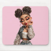 Glow Getter Mousepad | Sparkle Denim Glam (Vorne)
