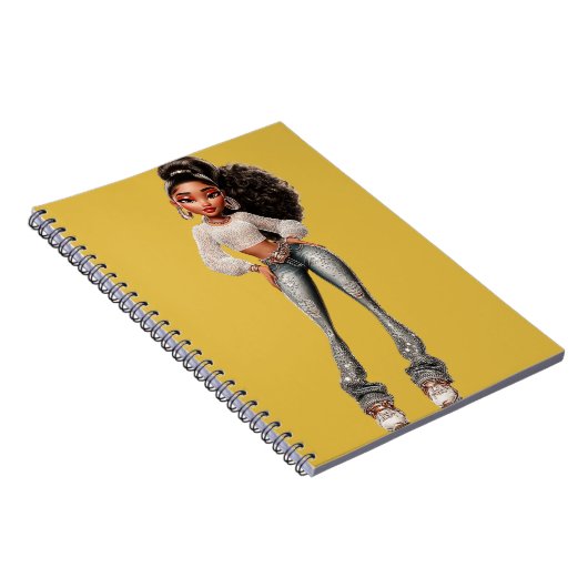 Glow Getter Mustard Spiral Photo Notebook Notizblock (Rechte Seite)
