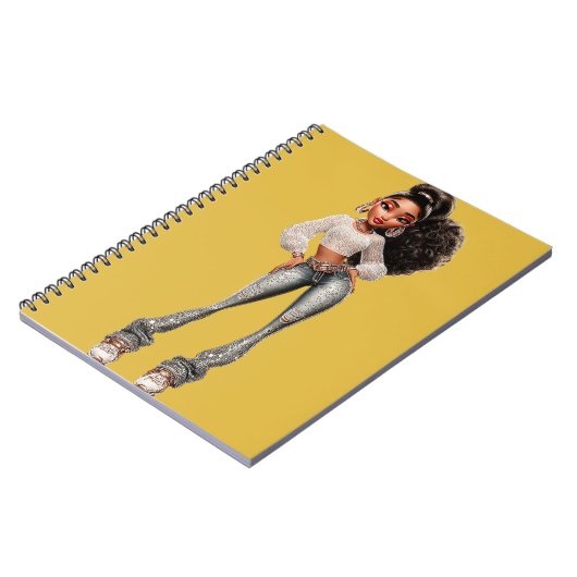 Glow Getter Mustard Spiral Photo Notebook Notizblock (Linke Seite)