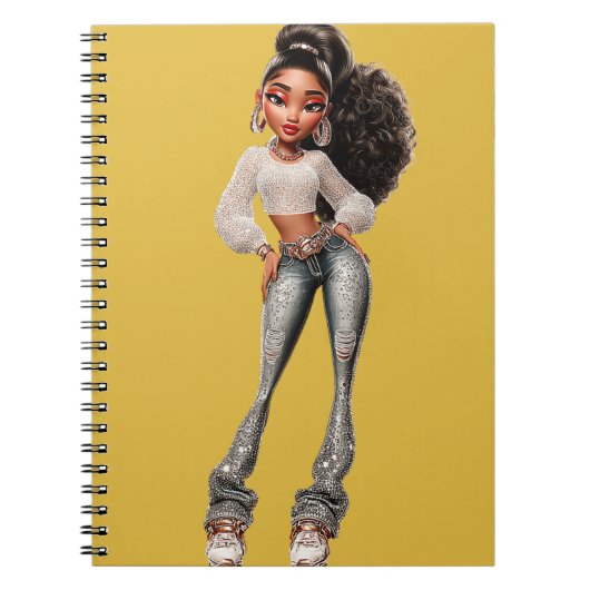Glow Getter Mustard Spiral Photo Notebook Notizblock (Vorderseite)
