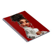 Glow Getter Red Spiral Photo Notebook Notizblock (Rechte Seite)