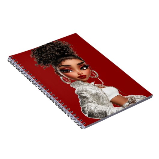 Glow Getter Red Spiral Photo Notebook Notizblock (Rechte Seite)