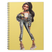 Glow Getter Yellow Spiral Photo Notebook Notizblock (Vorderseite)
