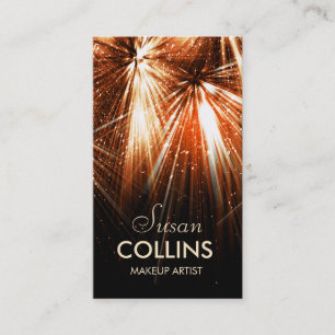 Glow Glitzer Sparkle Gold Makeup Artist Mode Visitenkarte