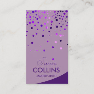 Glow Glitzer Sparkle Lila Makeup Artist Fashion Visitenkarte