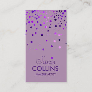Glow Glitzer Sparkle Lila Makeup Artist Fashion Visitenkarte