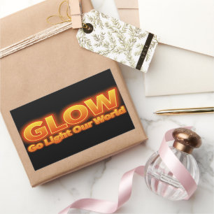 Glow - Go light our world Rechteckiger Aufkleber