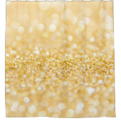 Glow Gold Glitzer Muster Duschvorhang (Vorderseite)