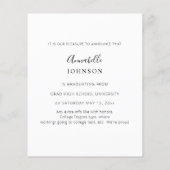 Glow - Gold & White 1 Graduate 6 Foto Flyer (Hinten)