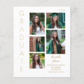 Glow - Gold & White 1 Graduate 6 Foto Flyer (Vorne)