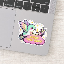 Glow Hummingbird Sticker teilen