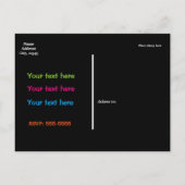 GLOW IN DER DARK SKATE PARTY Postcard Einladung (Rückseite)