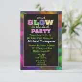Glow in der Dunklen Geburt Einladungen (Stehend Vorderseite)