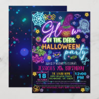Glow in der dunklen Halloween-Einladung