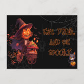 Glow-in-the-Dark Halloween Postkarte (Rückseite)