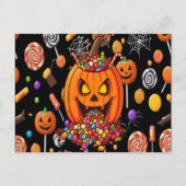 Glow-in-the-Dark Halloween Postkarte (Vorderseite)