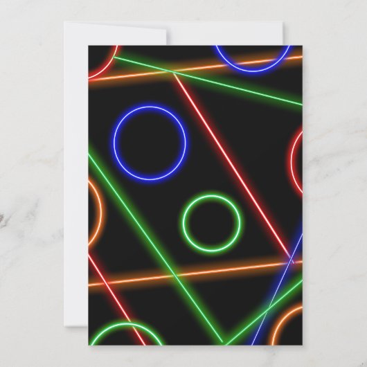 Glow Neon Let's Jump Birthday Party Invitation Einladung (Rückseite)