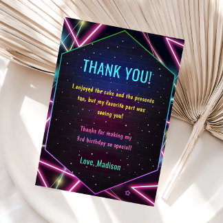 Glow Neon Lights Geburtstagsparty Einladung