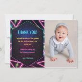 Glow Neon Lights Geburtstagsparty Einladung (Vorderseite)