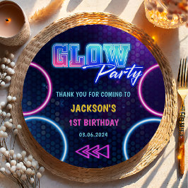 Glow Neon Lights Vielen Dank für Ihre Geburtstagsp Pappteller