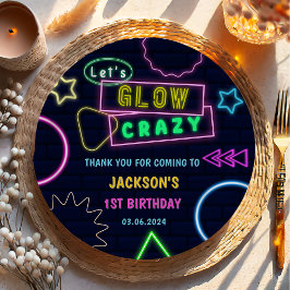 Glow Neon Lights Vielen Dank für Ihre Geburtstagsp Pappteller