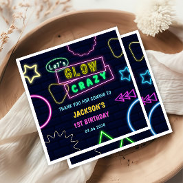 Glow Neon Lights Vielen Dank für Ihre Geburtstagsp Serviette