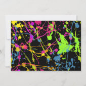 Glow Neon Spritzer Geburtstagsfeier Einladung (Rückseite)