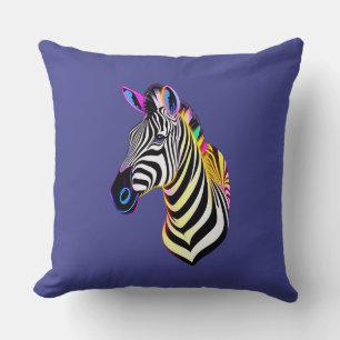 Glow Neon Zebra Kissen
