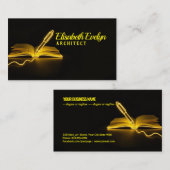 Glow of Knowledge: Pen and Book in the Dark Visitenkarte (Vorne/Hinten)