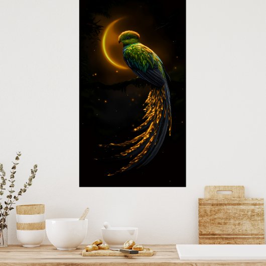 Glow of the Night Feather Poster (Küche)