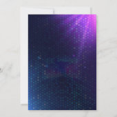 Glow Party Neon Bunte Geburtstagsparty Einladung (Rückseite)