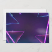 Glow Party Neon Bunte Geburtstagsparty Einladung (Rückseite)