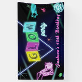 Glow Party Neorful Birthday Party Banner (Vertikal)
