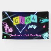 Glow Party Neorful Birthday Party Banner (Horizontal)