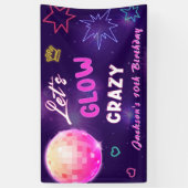 Glow Party Neorful Birthday Party Banner (Vertikal)