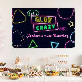 Glow Party Neorful Birthday Party Banner