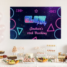 Glow Party Neorful Birthday Party Banner