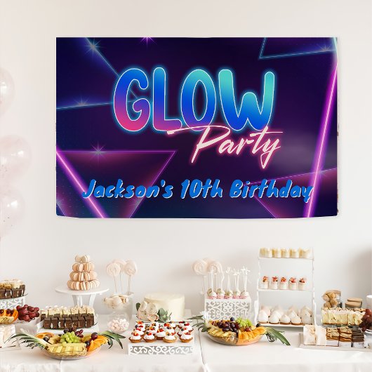 Glow Party Neorful Birthday Party Banner