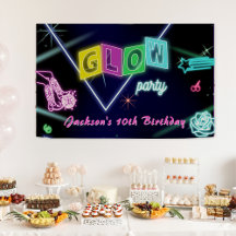 Glow Party Neorful Birthday Party Banner