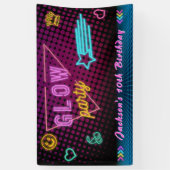 Glow Party Neorful Birthday Party Banner (Vertikal)