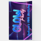 Glow Party Neorful Birthday Party Banner (Vertikal)