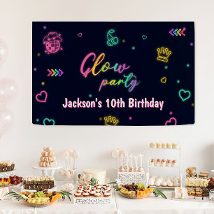 Glow Party Neorful Geburtstagsparty Banner