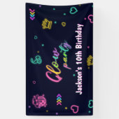 Glow Party Neorful Geburtstagsparty Banner (Vertikal)
